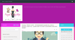 Desktop Screenshot of frugaltrophywife.com